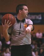 27 January 2002; Referee Dave Collings during the ESB Men's National Cup Final match between SX3 Star and Burgerking Limerick at ESB Arena in Tallaght, Dublin. Photo by Brendan Moran/Sportsfile