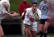 26 January 2002; Kieran Campbell of Dungannon during the AIB Rugby League Division 1 match between Dungannon and Blackrock at Stevenson Park in Tyrone. Photo by Damien Eagers/Sportsfile