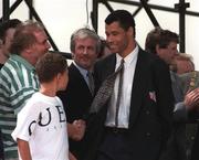 7 July 1994; Paul McGrath meets Ireland supporters in Dublin's Phoenix Park when the Republic of Ireland team returned from the 1994 World Cup in the USA. Photo by David Maher/Sportsfile