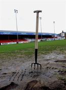 1 February 2002; A general view of Tolka Park during a pitch inspection prior to the Eircom League Premier Division match between Shelbourne and Longford Town at Tolka Park in Dublin. Photo by David Maher/Sportsfile
