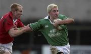 2 February 2002; Paddy Wallace of Ireland is tackled by Tom Shanklin of Wales during the &quot;A&quot; Rugby International match between Ireland A and Wales A at Musgrave Park in Cork. Photo by Brendan Moran/Sportsfile