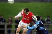 3 February 2002; Paul Marney of St. Patrick's Athletic in action against David Quinn of UCD during the Eircom League Premier Division match between UCD and St Patrick's Athletic at Belfield Park in UCD, Dublin. Photo by Pat Murphy/Sportsfile
