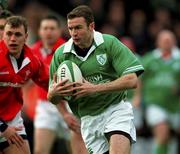 3 February 2002; Geordan Murphy of Ireland during the Lloyds TSB Six Nations Championship match between Ireland and Wales at Landsdowne Road in Dublin. Photo by Brendan Moran/Sportsfile