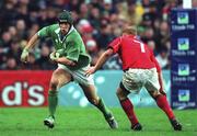 3 February 2002; Simon Easterby of Ireland in action against Martyn Williams of Wales during the Lloyds TSB Six Nations Championship match between Ireland and Wales at Landsdowne Road in Dublin. Photo by Brendan Moran/Sportsfile