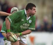 2 February 2002; Reggie Corrigan of Ireland during the &quot;A&quot; Rugby International match between Ireland A and Wales A at Musgrave Park in Cork. Photo by Brendan Moran/Sportsfile
