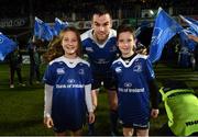 6 January 2017; Leinster match day mascots Rebecca Bowden, from Rathfarnham, Dublin, and James Wallace, from Templeogue, Dublin, with captain Jonathan Sexton at the Guinness PRO12 Round 13 match between Leinster v Zebre at the RDS Arena in Ballsbridge, Dublin.  Photo by Stephen McCarthy/Sportsfile