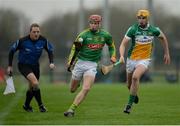 8 January 2017; Sean Quigley of Meath in action against Pat Camon of Offaly during the Bord na Mona Walsh Cup Group 4 Round 1 match between Meath and Offaly at St Loman's Park in Trim, Co. Meath. Photo by Seb Daly/Sportsfile