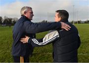 8 January 2017; Wexford manager Davy Fitzgerald, right, and UCD manager Nicky English following the Bord na Mona Walsh Cup Group 3 Round 1 match between Wexford and UCD at Páirc Uí Suíochan in Gorey, Co. Wexford. Photo by Ramsey Cardy/Sportsfile