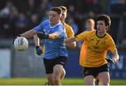 8 January 2017; Paul Hudson of Dublin in action against Eóin Smith of DCU during the Bord na Mona O'Byrne Cup Group 1 Round 1 match between Dublin and DCU Dochas Eireann at Parnell Park in Dublin.  Photo by Cody Glenn/Sportsfile