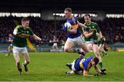 8 January 2017; Liam Treacy and Diarmuid Foley of Tipperary in action against Jason Foley, left, and Andrew Barry of Kerry during the McGrath Cup Round 1 match between Kerry and Tipperary at Austin Stack Park in Tralee, Co. Kerry. Photo by Diarmuid Greene/Sportsfile