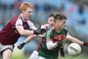 8 January 2017; Neil Douglas of Mayo in action against Stephen Conroy of NUIG during the Connacht FBD League Section A Round 1 match between Mayo and NUI Galway at Elvery's MacHale Park in Castlebar, Co. Mayo. Photo by David Maher/Sportsfile