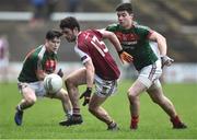 8 January 2017; Ruairi Greene of NUIG in action against Brian Reape of Mayo during the Connacht FBD League Section A Round 1 match between Mayo and NUI Galway at Elvery's MacHale Park in Castlebar, Co. Mayo. Photo by David Maher/Sportsfile