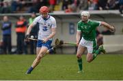 8 January 2017; Séamus Flanagan of Waterford in action against Séamus Hickey of Limerick during the Co-Op Superstores Munster Senior Hurling League First Round match between Waterford and Limerick at Fraher Field in Dungarvan, Co. Waterford. Photo by Piaras Ó Mídheach/Sportsfile