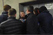 8 January 2017; Mayo manager Stephen Rochford speaking to members of the press at the end of the Connacht FBD League Section A Round 1 match between Mayo and NUI Galway at Elvery's MacHale Park in Castlebar, Co. Mayo. Photo by David Maher/Sportsfile