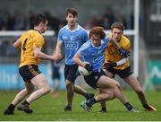 8 January 2017; Niall Walsh of Dublin in action against Ryan Burns of DCU during the Bord na Mona O'Byrne Cup Group 1 Round 1 match between Dublin and DCU Dochas Eireann at Parnell Park in Dublin. Photo by Cody Glenn/Sportsfile