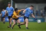 8 January 2017; Brian Howard of Dublin in action against Eóin Smith of DCU during the Bord na Mona O'Byrne Cup Group 1 Round 1 match between Dublin and DCU Dochas Eireann at Parnell Park in Dublin.  Photo by Cody Glenn/Sportsfile