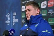 9 January 2017; Tadhg Furlong of Leinster during a press conference at UCD in Belfield, Dublin. Photo by Matt Browne/Sportsfile
