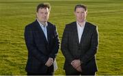 9 January 2017; Declan Brennan, Secretary CPA, left, and Micheal Briody Chairman CPA, at the official launch of the Club Players Association at Ballyboden St Enda’s GAA in Firhouse Rd, Ballyroan, Dublin. The CPA are calling for all GAA Club members to register at www.gaaclubplayers.com to help ‘Fix The Fixtures’. Photo by Piaras Ó Mídheach/Sportsfile
