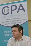 9 January 2017; Derek Kavanagh, CPA Executive Member and Football Fixtures Coordinator, at the official launch of the Club Players Association at Ballyboden St Enda’s GAA in Firhouse Rd, Ballyroan, Dublin. The CPA are calling for all GAA Club members to register at www.gaaclubplayers.com to help ‘Fix The Fixtures’. Photo by Piaras Ó Mídheach/Sportsfile