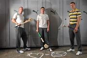 30 May 2011; Players, left to right, John Mullane, Waterford, Brendan Maher, Tipperary, and Henry Shefflin, Kilkenny, pictured at the Puma GAA Championship launch in Dublin. Puma Showrooms, Blanchardstown, Dublin. Picture credit: David Maher / SPORTSFILE