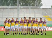 28 May 2011; The Wexford team stand for the National Anthem. Leinster GAA Football Senior Championship First Round, Wexford v Offaly, O'Connor Park, Tullamore, Co. Offaly. Picture credit: Pat Murphy / SPORTSFILE