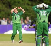 30 May 2011; Kevinl O'Brien, Ireland, shows his frustration after nearly getting a wicket. RSA ODI Series, Ireland v Pakistan, 2nd Test, Stormont, Belfast, Co. Antrim. Picture credit: Oliver McVeigh / SPORTSFILE