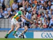 29 May 2011; David O'Callaghan, Dublin, in action against David Kenny, Offaly. Leinster GAA Hurling Senior Championship, Quarter-Final, Dublin v Offaly, Croke Park, Dublin. Picture credit: Pat Murphy / SPORTSFILE