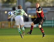 30 May 2011; Glenn Cronin, Bohemians, tackles Gary Twigg, Shamrock Rovers which resulted in Cronin being shown a yellow card by referee Alan Kelly. Airtricity League Premier Division, Shamrock Rovers v Bohemians. Tallaght Stadium, Tallaght, Co. Dublin. Picture credit: David Maher / SPORTSFILE