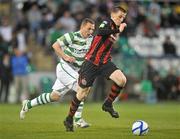 30 May 2011; Anto Flood, Bohemians, in action against Gary O'Neill, Shamrock Rovers. Airtricity League Premier Division, Shamrock Rovers v Bohemians. Tallaght Stadium, Tallaght, Co. Dublin. Picture credit: David Maher / SPORTSFILE