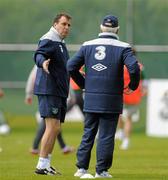 31 May 2011; Republic of Ireland assistant manager Marco Tardelli and manager Giovanni Trapattoni during squad training ahead of their upcoming EURO2012 Championship Qualifier against Macedonia on Saturday. Republic of Ireland Squad Training, Gannon Park, Malahide, Co. Dublin. Picture credit: Oliver McVeigh / SPORTSFILE