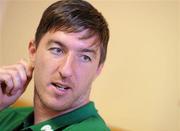 31 May 2011; Republic of Ireland's Stephen Ward during a media mixed zone ahead of their upcoming EURO2012 Championship Qualifier against Macedonia on Saturday. Republic of Ireland Player Mixed Zone, Grand Hotel, Malahide, Co. Dublin. Picture credit: Pat Murphy / SPORTSFILE