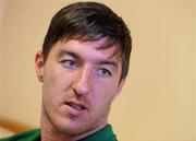 31 May 2011; Republic of Ireland's Stephen Ward during a media mixed zone ahead of their upcoming EURO2012 Championship Qualifier against Macedonia on Saturday. Republic of Ireland Player Mixed Zone, Grand Hotel, Malahide, Co. Dublin. Picture credit: Pat Murphy / SPORTSFILE