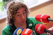 31 May 2011; Republic of Ireland's Stephen Hunt during a media mixed zone ahead of their upcoming EURO2012 Championship Qualifier against Macedonia on Saturday. Republic of Ireland Player Mixed Zone, Grand Hotel, Malahide, Co. Dublin. Picture credit: Pat Murphy / SPORTSFILE