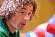 31 May 2011; Republic of Ireland's Stephen Hunt during a media mixed zone ahead of their upcoming EURO2012 Championship Qualifier against Macedonia on Saturday. Republic of Ireland Player Mixed Zone, Grand Hotel, Malahide, Co. Dublin. Picture credit: Pat Murphy / SPORTSFILE