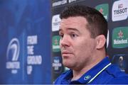9 January 2017; Leinster scrum coach John Fogarty during a press conference at UCD in Belfield, Dublin. Photo by Matt Browne/Sportsfile