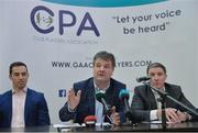 9 January 2017; Declan Brennan, Secretary CPA, centre, Aaron Kernan, CPA Executive member and Grassroots Coordinator, left, and Micheal Briody Chairman CPA, at the official launch of the Club Players Association at Ballyboden St Enda’s GAA in Firhouse Rd, Ballyroan, Dublin. The CPA are calling for all GAA Club members to register at www.gaaclubplayers.com to help ‘Fix The Fixtures’ Photo by Piaras Ó Mídheach/Sportsfile