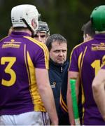8 January 2017; Wexford manager Davy Fitzgerald speaks to his players ahead of the Bord na Mona Walsh Cup Group 3 Round 1 match between Wexford and UCD at Páirc Uí Suíochan in Gorey, Co. Wexford. Photo by Ramsey Cardy/Sportsfile