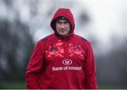 9 January 2017; Tommy O'Donnell of Munster looks on during squad training at University of Limerick in Limerick. Photo by Diarmuid Greene/Sportsfile
