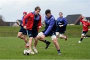 9 January 2017; Munster scrum coach Jerry Flannery, left, and Conor Oliver playing with a soccer ball during squad training at University of Limerick in Limerick. Photo by Diarmuid Greene/Sportsfile