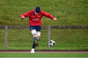 9 January 2017; Jack O'Donoghue of Munster playing with a soccer ball during squad training at University of Limerick in Limerick. Photo by Diarmuid Greene/Sportsfile
