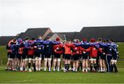 9 January 2017; Munster players huddle together during squad training at University of Limerick in Limerick. Photo by Diarmuid Greene/Sportsfile