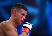 16 December 2016; Tom Duquesnoy during his BAMMA World Bantamweight Title bout at BAMMA 27 in the 3 Arena in Dublin. Photo by Ramsey Cardy/Sportsfile