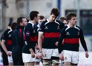 11 January 2017; The High School players leave the field dejected following the Bank of Ireland Vinnie Murray Cup Round 1 match between The High School and Wesley College at Donnybrook Stadium in Donnybrook, Dublin. Photo by Sam Barnes/Sportsfile