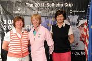 31 May 2011; The County Armagh Golf Club team Teresa McVeigh, centre, with Barabara Gartland, left, and Kathleen Mallon, pictured at The 2011 Solheim Cup Club Challenge Leinster Final at Dun Laoghaire Golf Club. 40 golf clubs qualified for the Leinster final, competing for a once-in-a-lifetime opportunity to play with a professional at the Ladies Irish Open on August 4 along with season tickets to The 2011 Solheim Cup in September. The County Armagh Golf Club team finished outside the top four qualification spots at the event. The 2011 Solheim Cup is the most prestigious international team event in women’s professional golf and will be take place in Killeen Castle, County Meath in September 23-25 this year. Log onto www.solheimcup.com for more information. The 2011 Solheim Cup Club Challenge Provincial Final, Dun Laoghaire Golf Club, Dun Laoghaire, Co. Dublin. Picture credit: Brian Lawless / SPORTSFILE