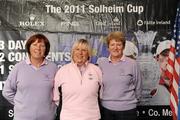 31 May 2011; The Wexford Golf Club team Wendy Tiernan, captain, centre, Patricia Field, left, and Carmel Murphy, pictured at The 2011 Solheim Cup Club Challenge Leinster Final at Dun Laoghaire Golf Club. 40 golf clubs qualified for the Leinster final, competing for a once-in-a-lifetime opportunity to play with a professional at the Ladies Irish Open on August 4 along with season tickets to The 2011 Solheim Cup in September. The Wexford Golf Club team finished outside the top four qualification spots at the event. The 2011 Solheim Cup is the most prestigious international team event in women’s professional golf and will be take place in Killeen Castle, County Meath in September 23-25 this year.Log onto www.solheimcup.com for more information. The 2011 Solheim Cup Club Challenge Provincial Final, Dun Laoghaire Golf Club, Dun Laoghaire, Co. Dublin. Picture credit: Brian Lawless / SPORTSFILE