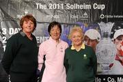31 May 2011; The Knockanally Golf Club, Kildare, team Margaret Mulvihill, captain, centre, Patricia Murphy, left, and Carmel Clarke, pictured at The 2011 Solheim Cup Club Challenge Leinster Final at Dun Laoghaire Golf Club. 40 golf clubs qualified for the Leinster final, competing for a once-in-a-lifetime opportunity to play with a professional at the Ladies Irish Open on August 4 along with season tickets to The 2011 Solheim Cup in September. The Knockanally Golf Club, Kildare, team finished outside the top four qualification spots at the event. The 2011 Solheim Cup is the most prestigious international team event in women’s professional golf and will be take place in Killeen Castle, County Meath in September 23-25 this year. Log onto www.solheimcup.com for more information. The 2011 Solheim Cup Club Challenge Provincial Final, Dun Laoghaire Golf Club, Dun Laoghaire, Co. Dublin. Picture credit: Brian Lawless / SPORTSFILE