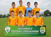 1 June 2011; The St. Patrick's NS, Carndonagh, Co. Donegal, team, back row from left, Ronan McCusker, Sam Todd, James Monagle and Calvin O'Donnell with front row from left, Conor Browne, Evan Tweed, Kieran Farren and Scott McElhinney. FAI Schools 5-a-Side National Finals, Leah Victoria Park, Tullamore Town FC, Co. Offaly. Picture credit: Barry Cregg / SPORTSFILE