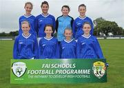 1 June 2011; The Bree NS, Wexford, team. Back row from left, Niamh Sinnott, Shannon Carr, Brid Byrne and Niamh Treacy. Front row from left, Emma Byrne, Sophie McCabe, Claire Jordan and Casey Doyle. FAI Schools 5-a-Side National Finals, Leah Victoria Park, Tullamore Town FC, Co. Offaly. Picture credit: Barry Cregg / SPORTSFILE