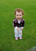 4 June 2011; Two year old Ella O'Meara, from Killimor, Co. Galway, at the game. Leinster GAA Hurling Senior Championship Quarter-Final, Westmeath v Galway, Cusack Park, Mullingar, Co. Westmeath. Picture credit: Ray McManus / SPORTSFILE