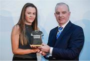 12 January 2017; Chloe Moloney of Galway WFC is presented with a Team of the Year award by Tom Dennigan, General Manager Continental Tyres, during the Continental Tyres Women's National League Awards ceremony at the Guinness Storehouse in Dublin 8. Photo by Cody Glenn/Sportsfile